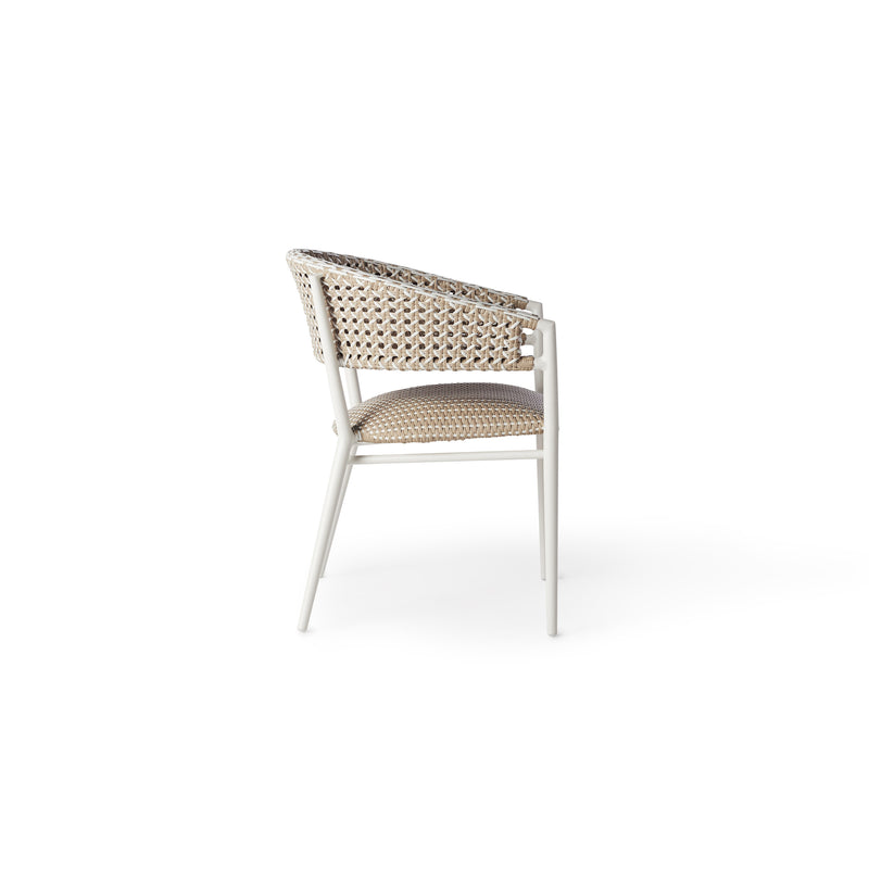 Pacific Dining Chair in White Aluminum