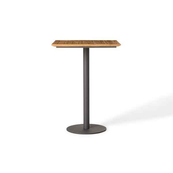 Palm Square Bar Table in Charcoal Aluminum