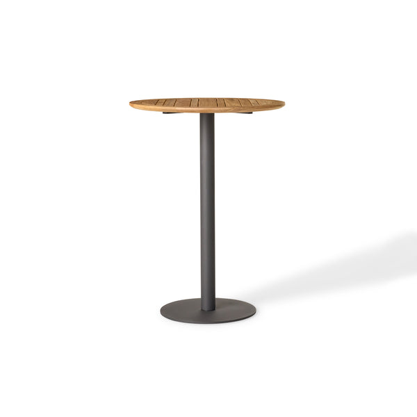 Palm Round Bar Table in Charcoal Aluminum