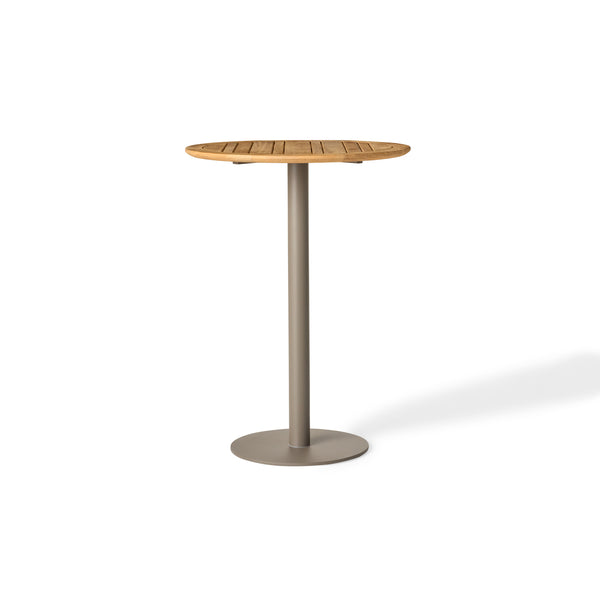 Palm Round Bar Table in Quartz Grey Aluminum