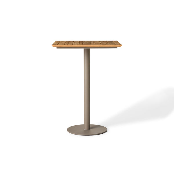 Palm Square Bar Table in Quartz Grey Aluminum