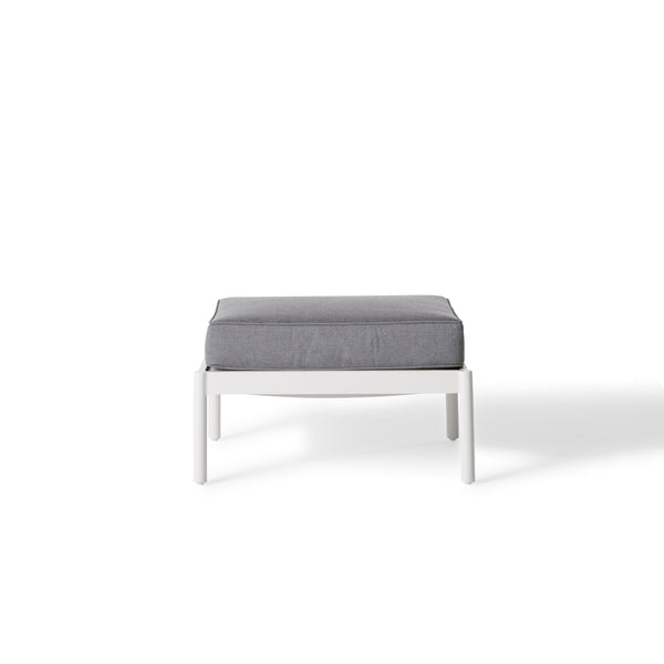 Pasadena Ottoman in White Aluminum