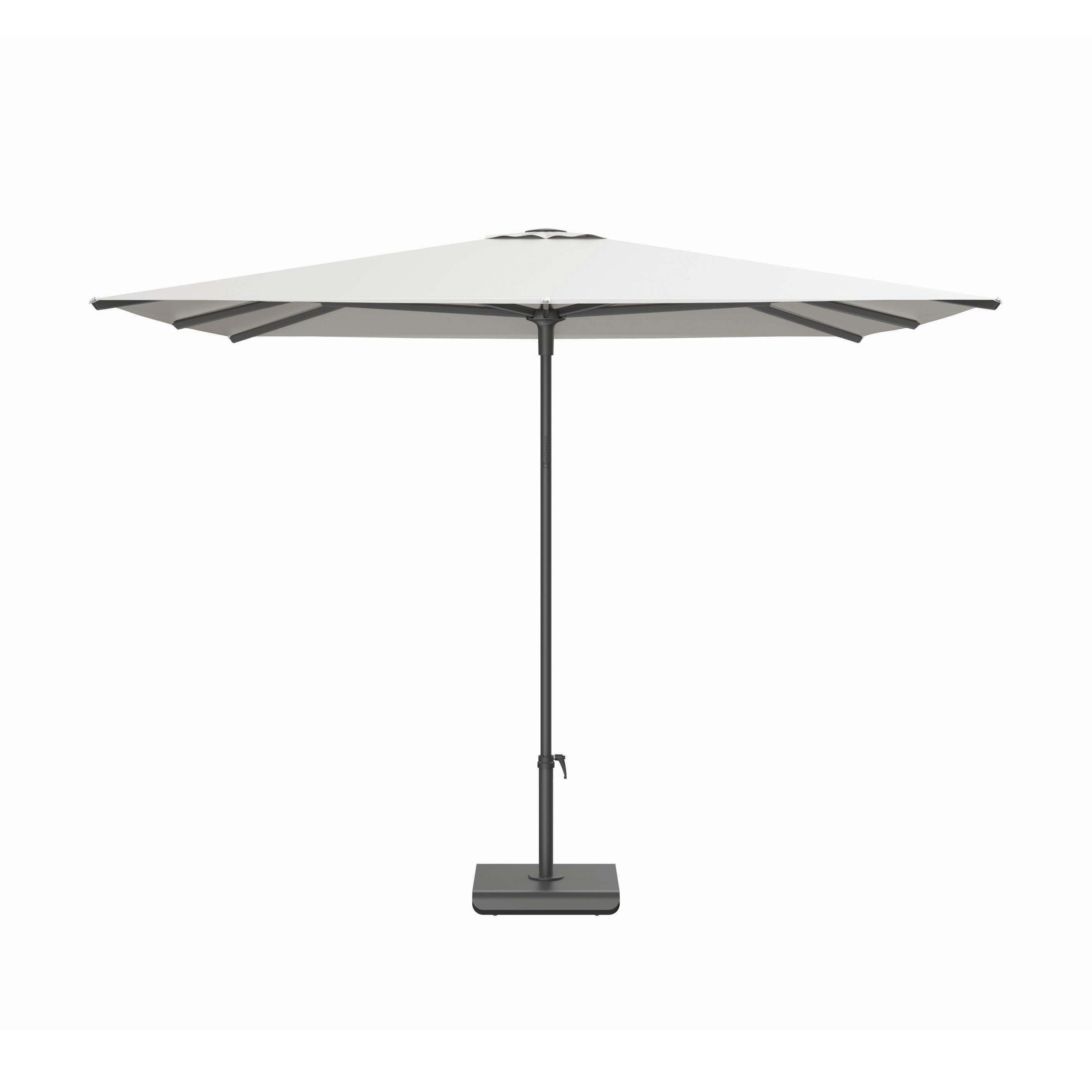 Libra 9' Silver Frame Square Market Umbrella - Natural Canopy