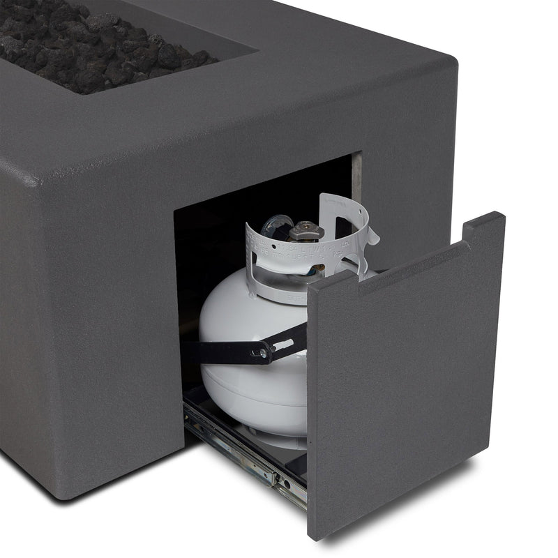 Tahoe Square Fire Table (Natural Gas) - Carbon