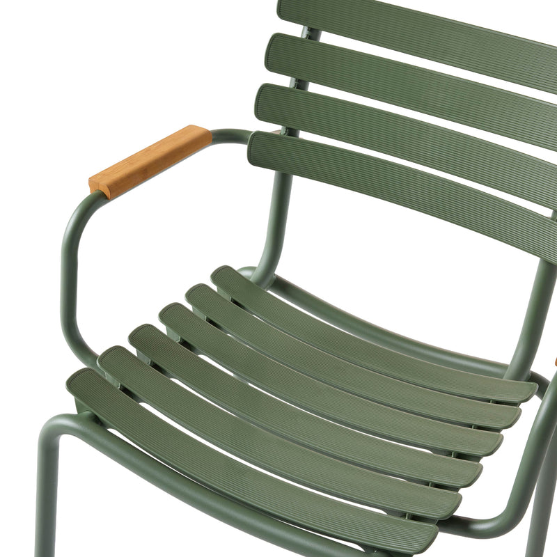 ReClips Dining Arm Chair - Olive / Bamboo