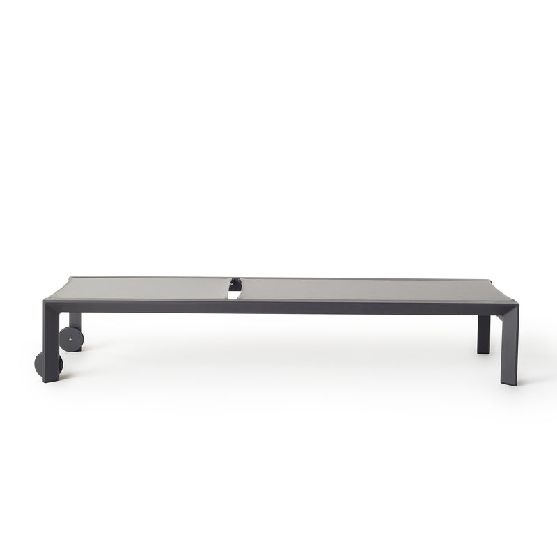 Santa Monica Chaise Lounge in Charcoal Aluminum