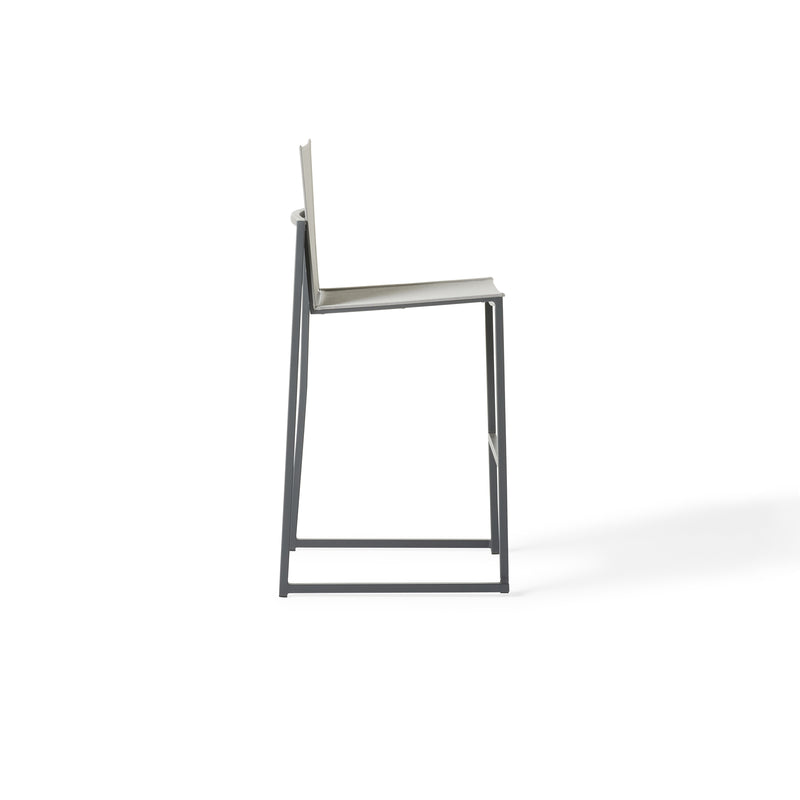 Santa Monica Armless Bar Chair in Charcoal