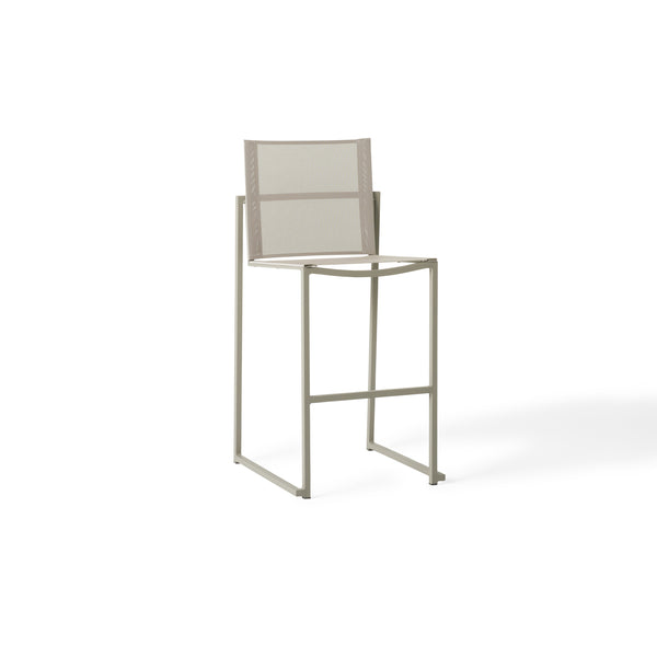 Santa Monica Armless Bar Chair in Quartz Grey