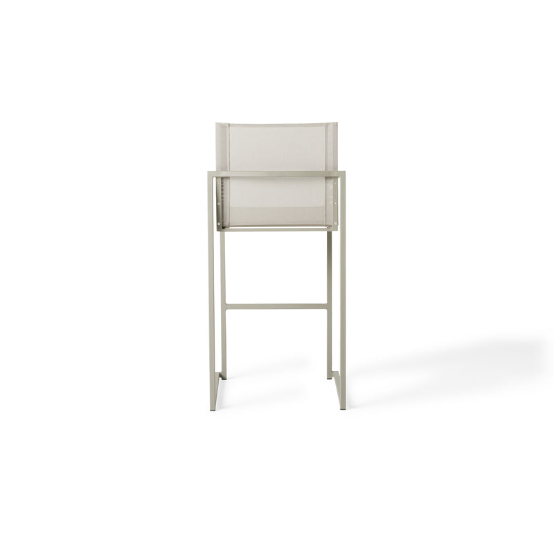 Santa Monica Armless Bar Chair in Quartz Grey