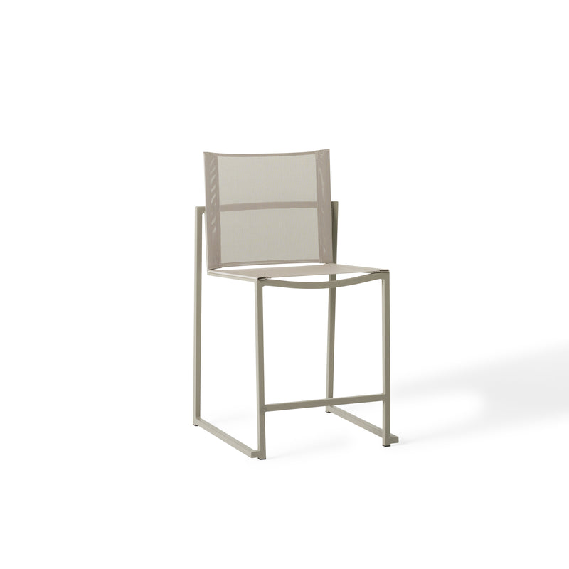 Santa Monica Armless Counter Chair in Quartz Grey