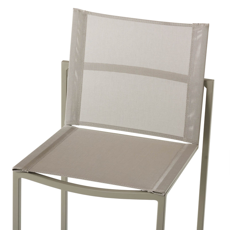 Santa Monica Armless Bar Chair in Quartz Grey