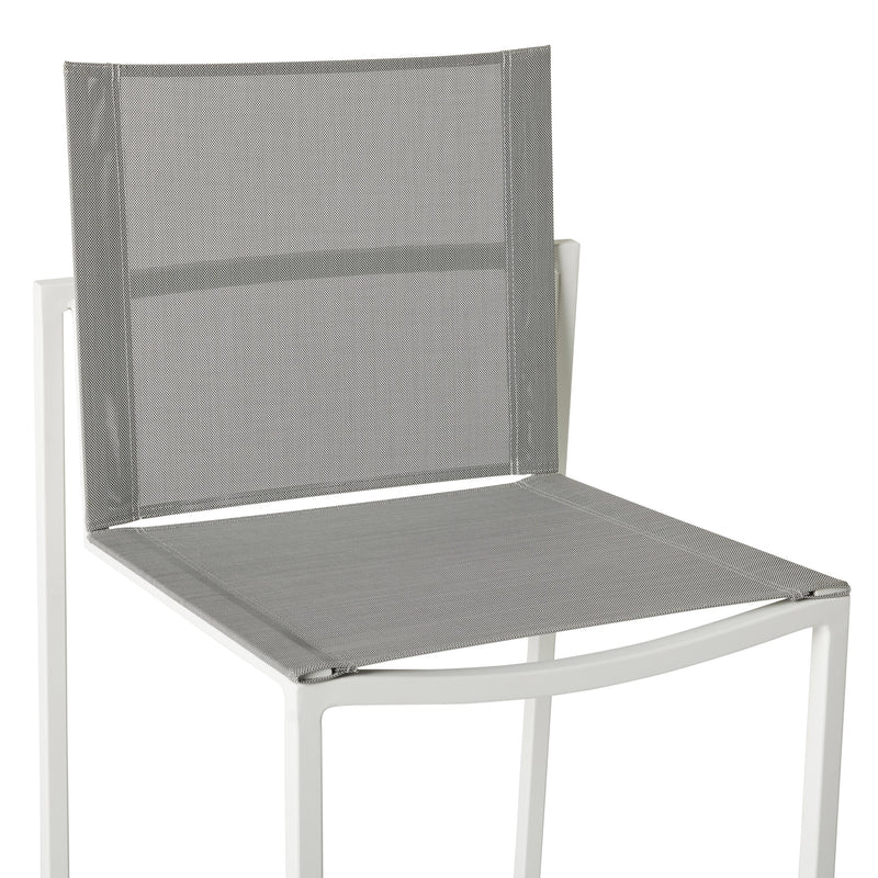 Santa Monica Armless Bar Chair in White