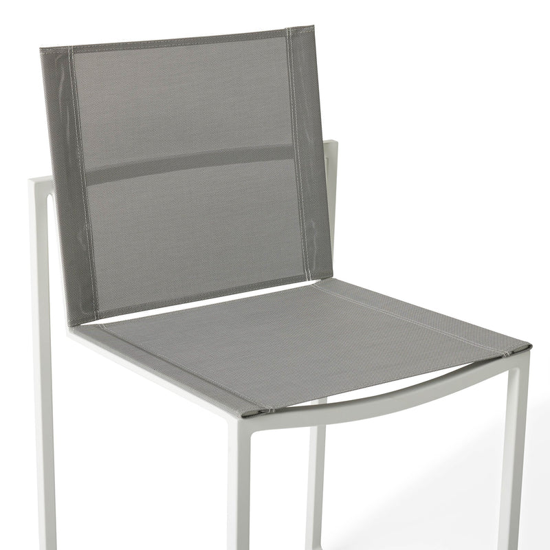 Santa Monica Armless Counter Chair in White