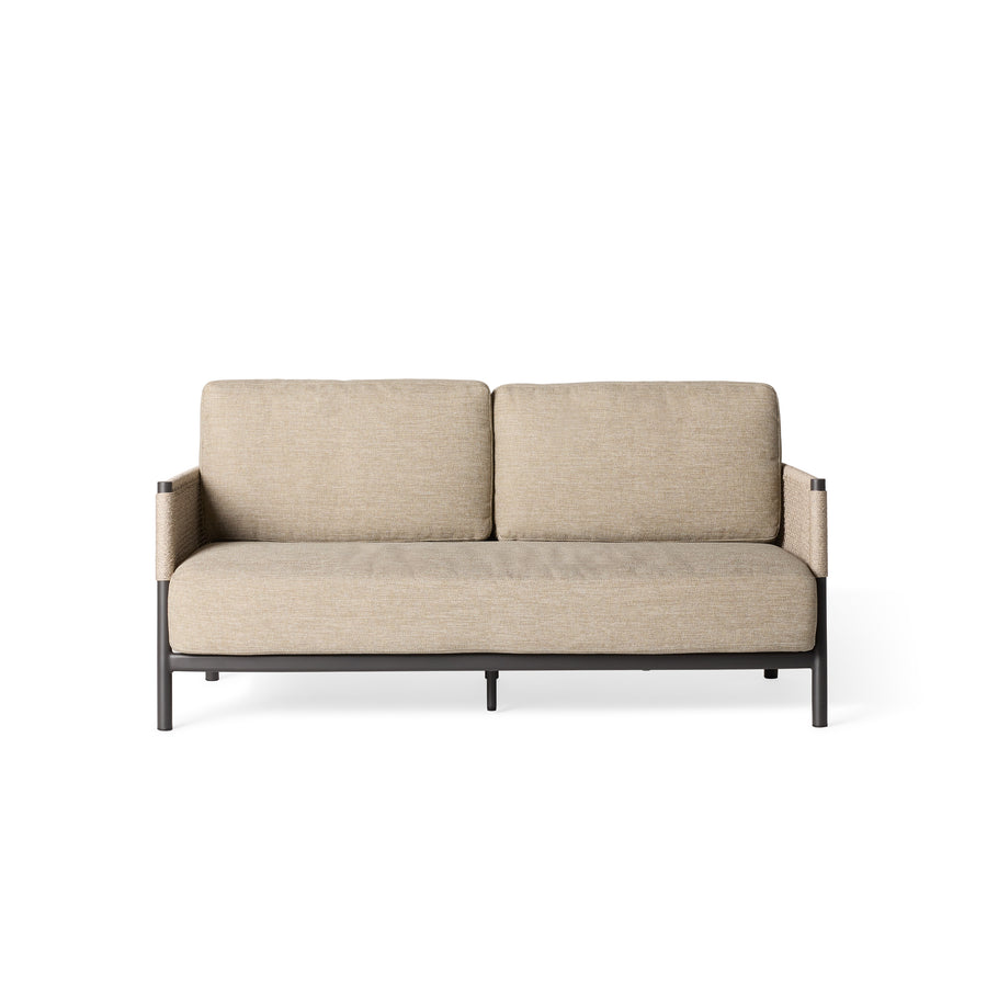 Saratoga Loveseat in Charcoal Aluminum