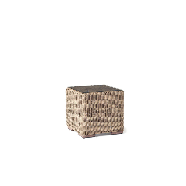 Sausalito Side Table in Natural Wicker