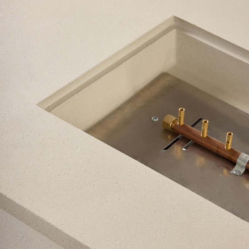 Sequoia Rectangular Fire Table in Fog