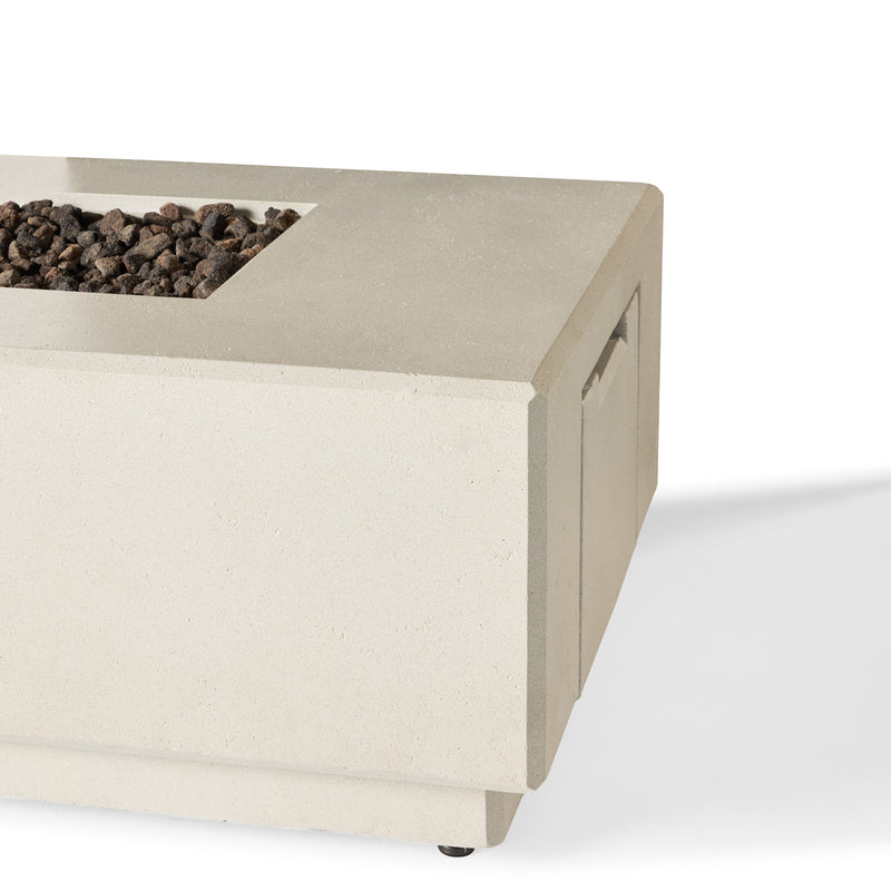 Sequoia Rectangular Fire Table in Fog