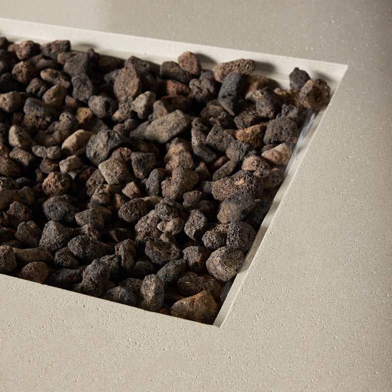 Sequoia Rectangular Fire Table in Fog