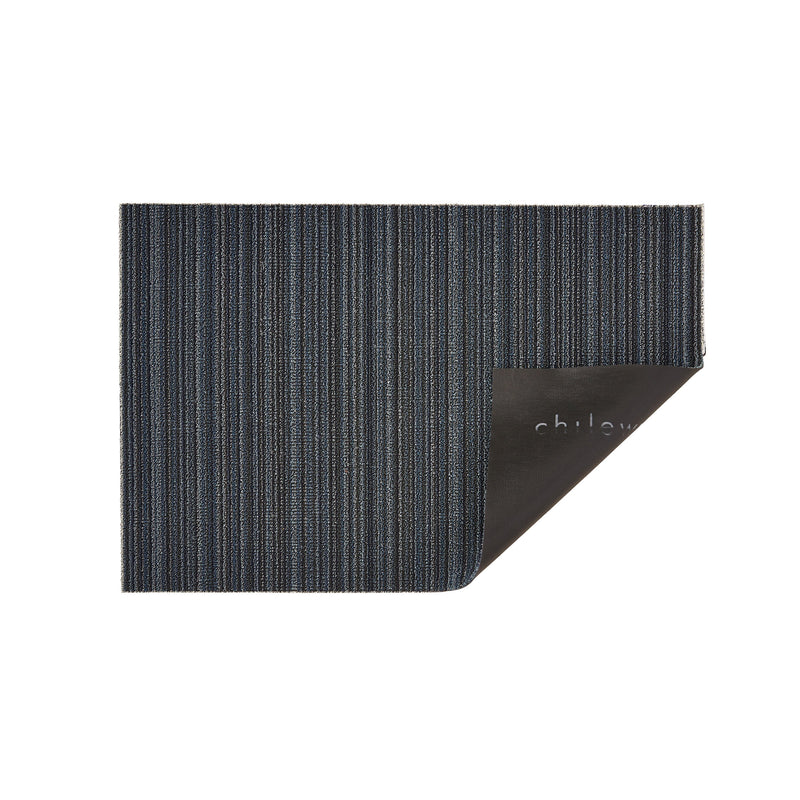 Skinny Stripe Shag Rug in Blue
