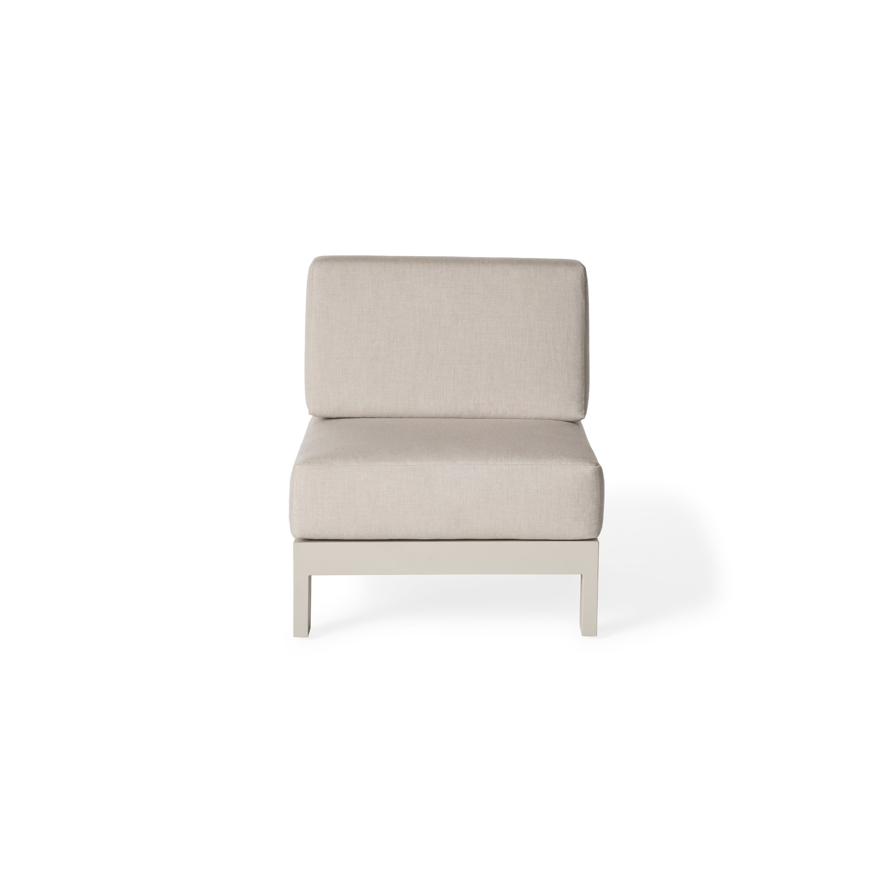Tiburon Sectional Armless Lounge Chair in Dune Aluminum