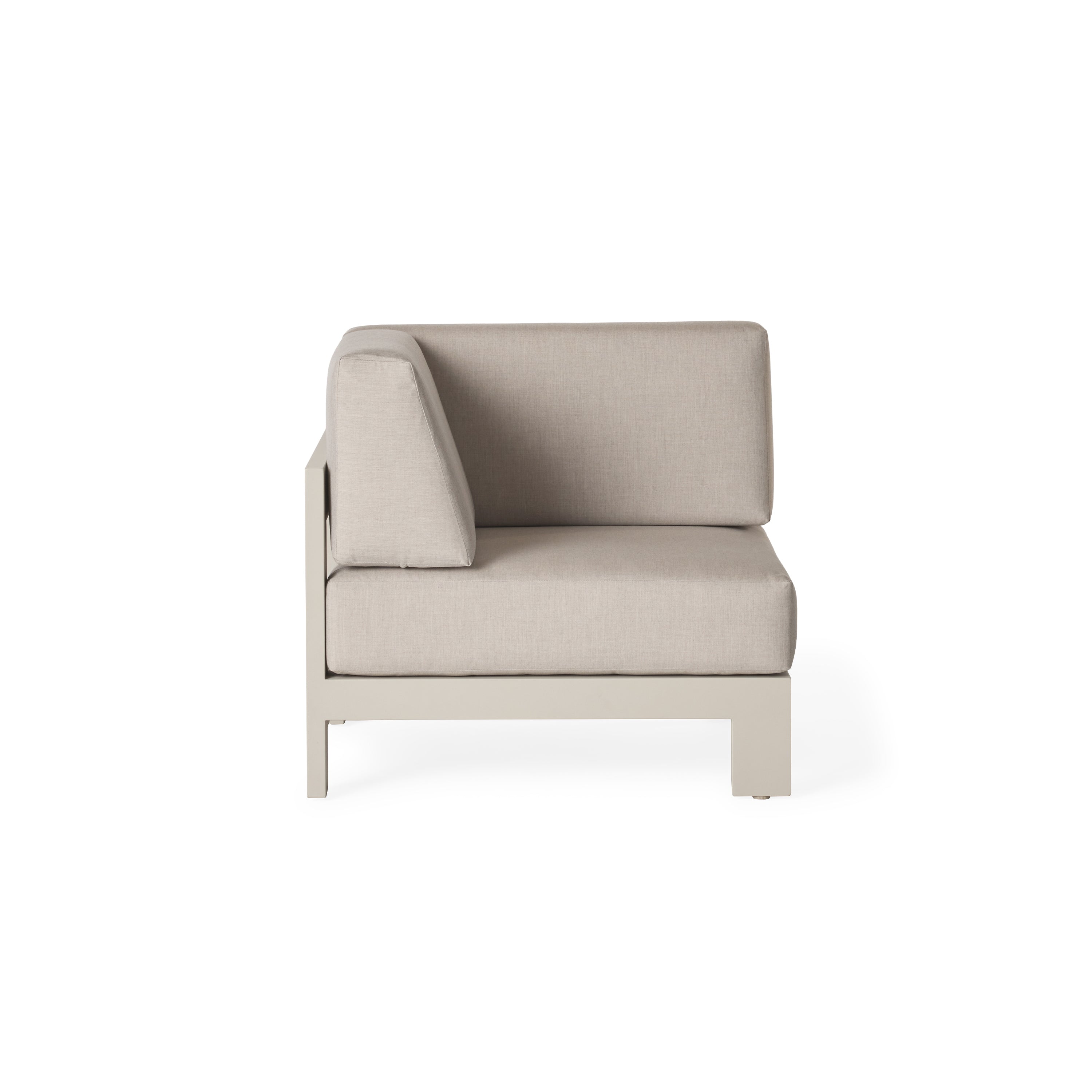 Tiburon Sectional Corner Chair in Dune Aluminum