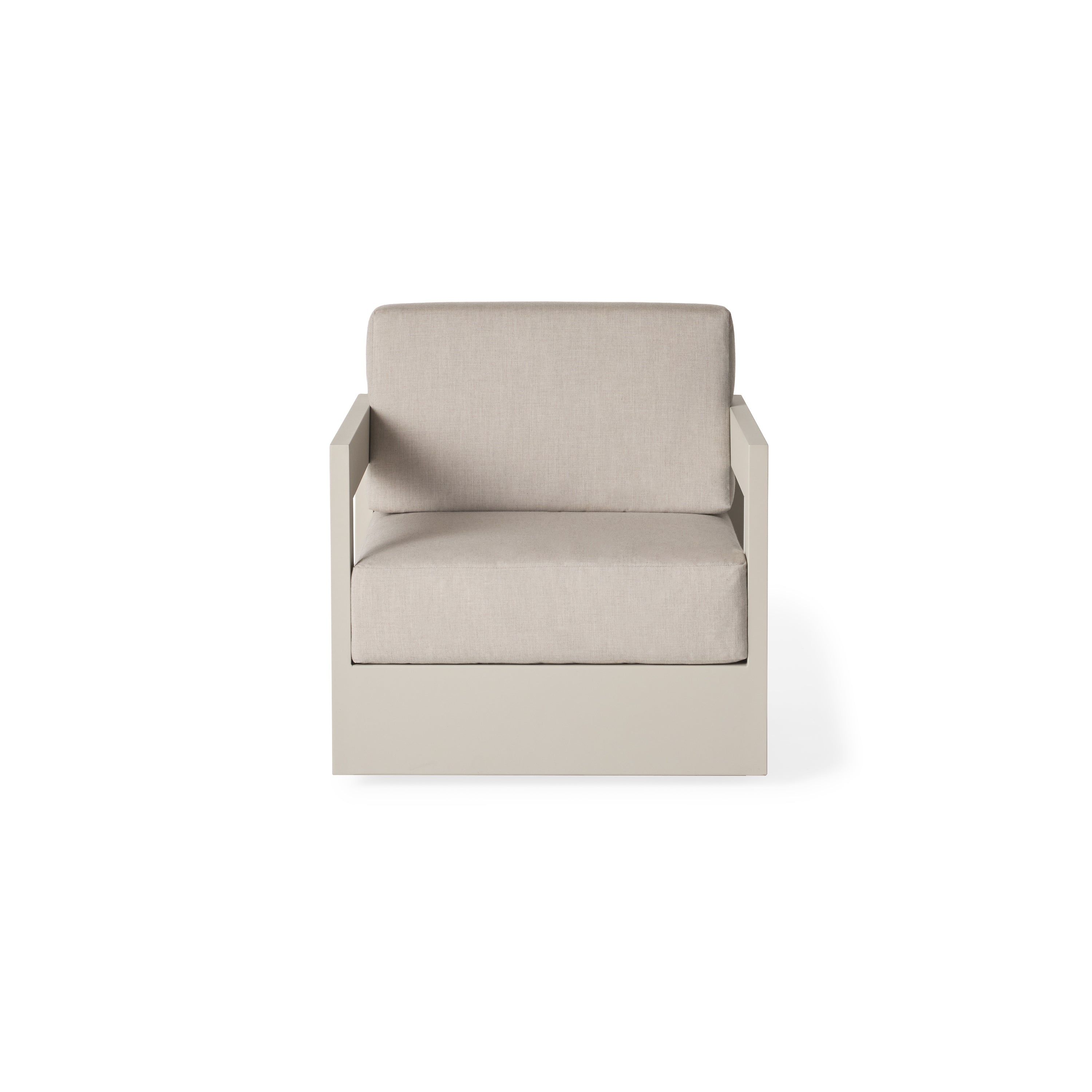 Tiburon Swivel Lounge Chair in Dune Aluminum