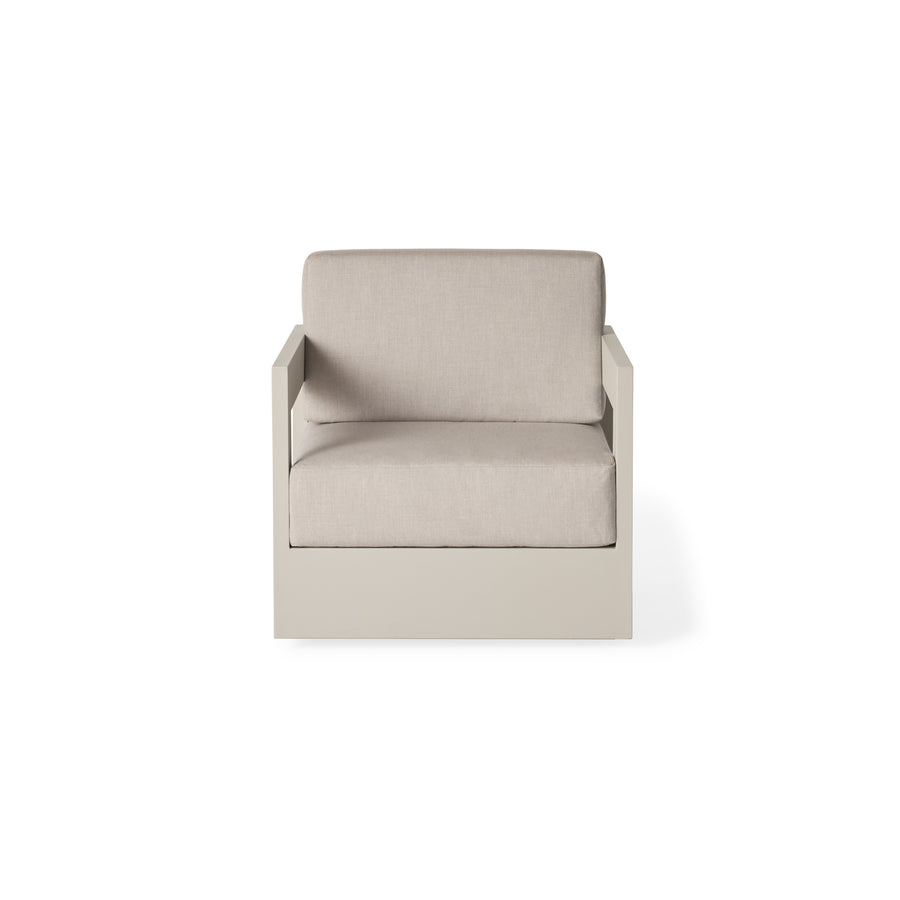 Tiburon Swivel Lounge Chair in Dune Aluminum