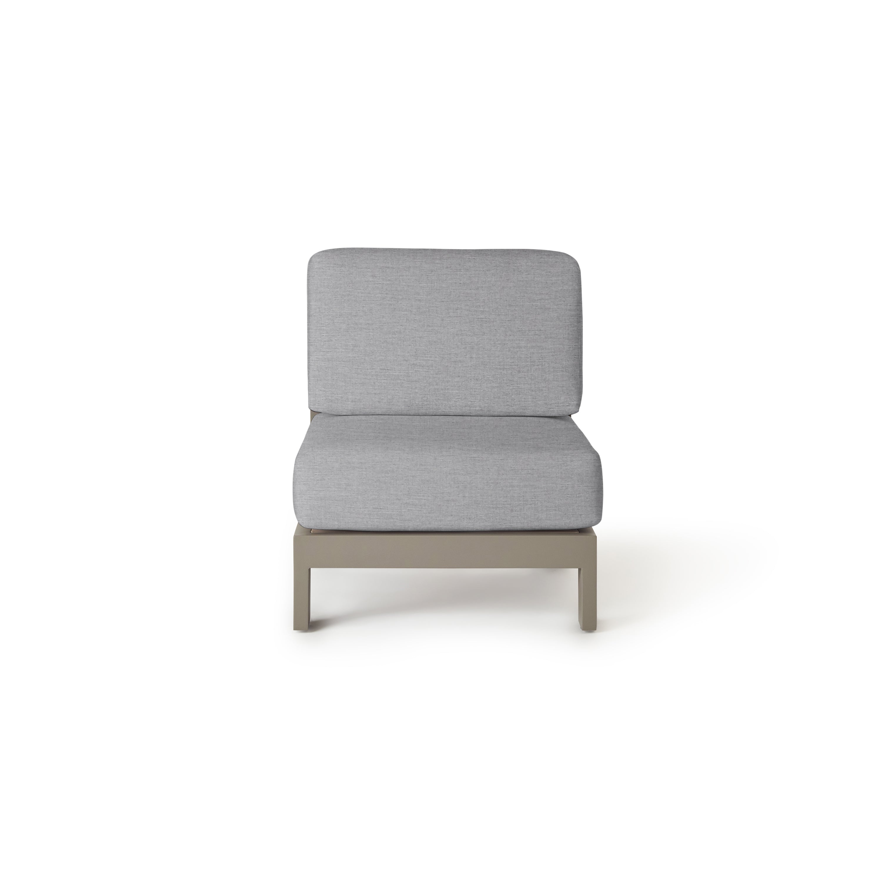 Tiburon Sectional Armless Lounge Chair in Quartz Grey