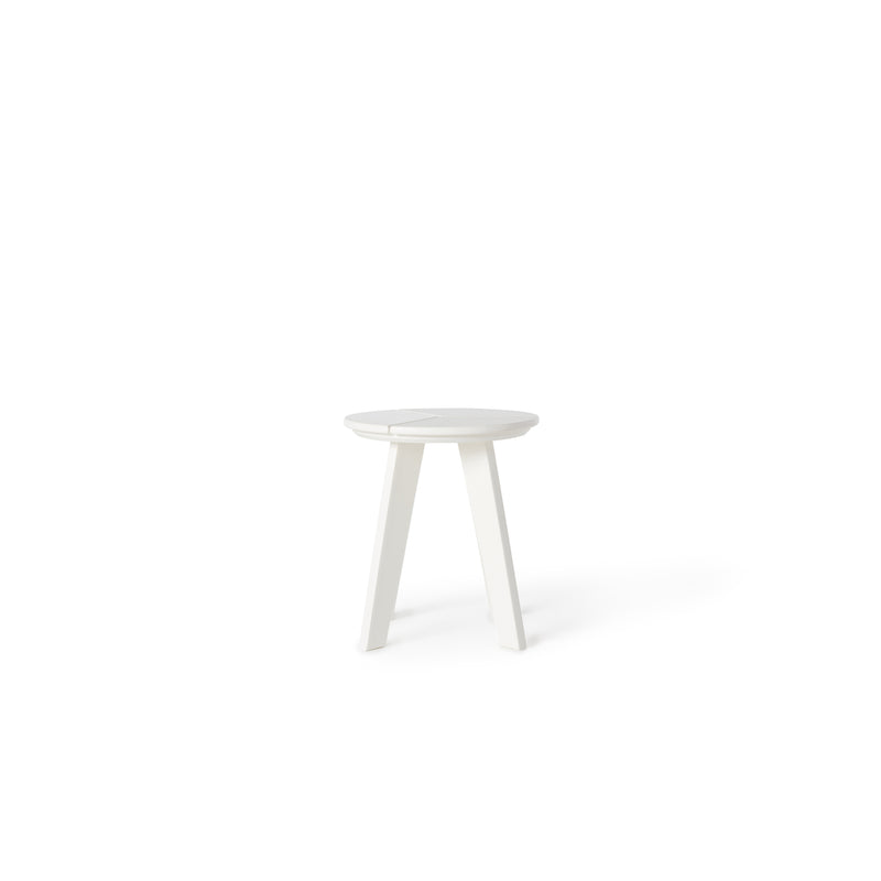 Woodside Round Side Table in White Composite