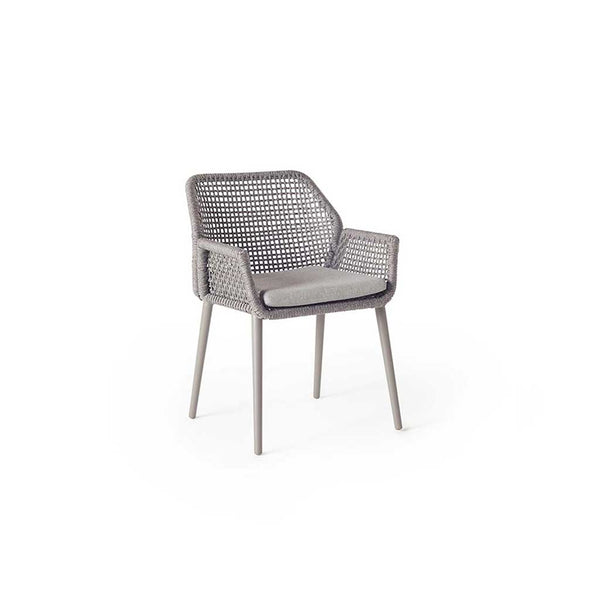 Montecito Dining Chair in Quartz Grey Aluminum