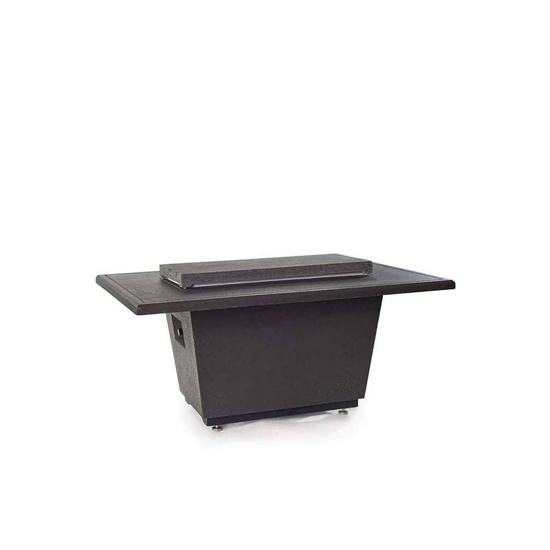 Contempo and Indio Rectangular Fire Table Lid in Black Lava