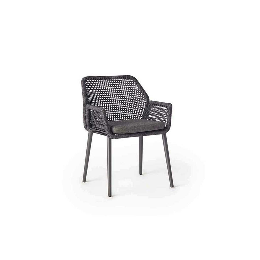 Montecito Dining Chair in Charcoal Aluminum