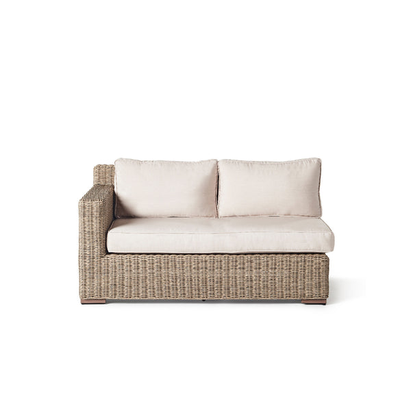 Sausalito Sectional Right-Arm Loveseat in Natural Wicker