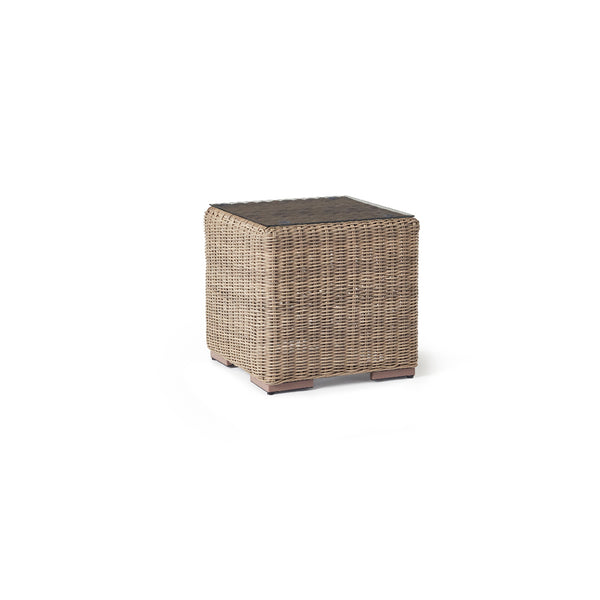 Sausalito Side Table in Natural Wicker