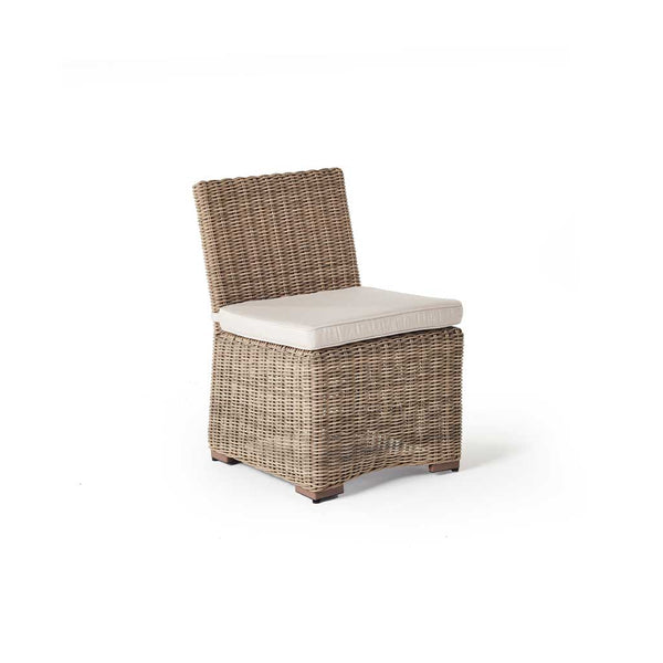 Carmel Dining Side Chair in Natural All-Weather Wicker