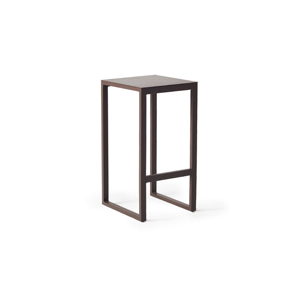 Belvedere Bar Stool in Coffee Aluminum