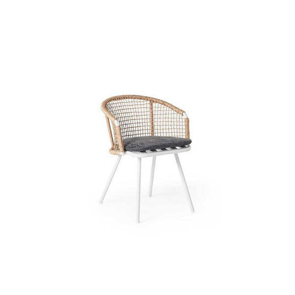 Cazadero Dining Chair in White Aluminum