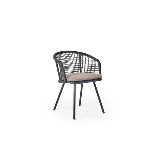 Cazadero Dining Chair in Charcoal Aluminum