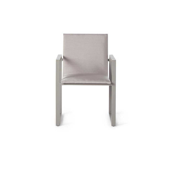 Inverness Padded Sling Dining Chair in Quartz Grey & Latte
