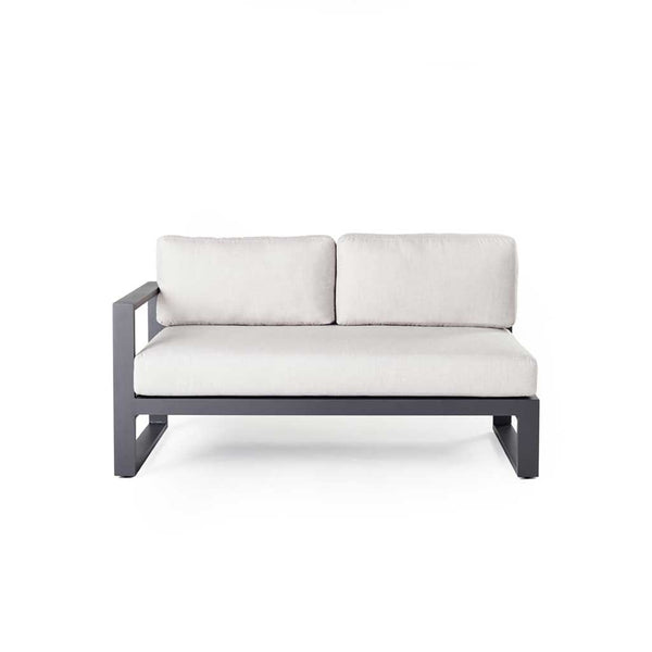 Belvedere Sectional Right Arm in Charcoal Aluminum