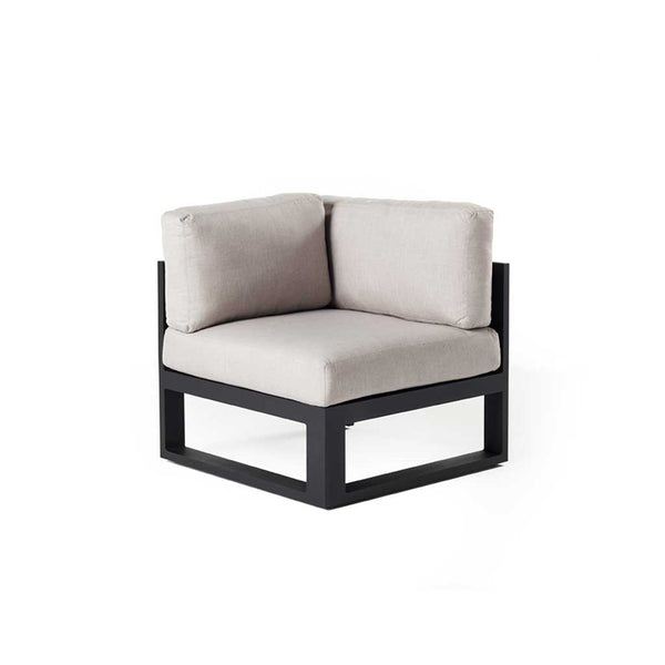 Belvedere Sectional Corner Chair in Charcoal Aluminum