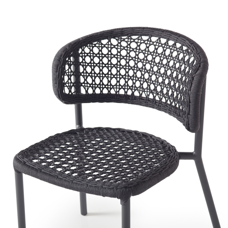Mariposa Dining Chair with Charcoal Rope