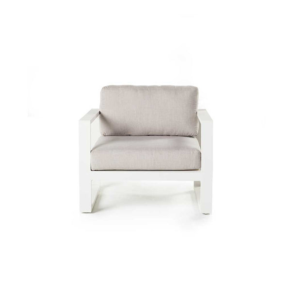 Belvedere Lounge Chair in White Aluminum