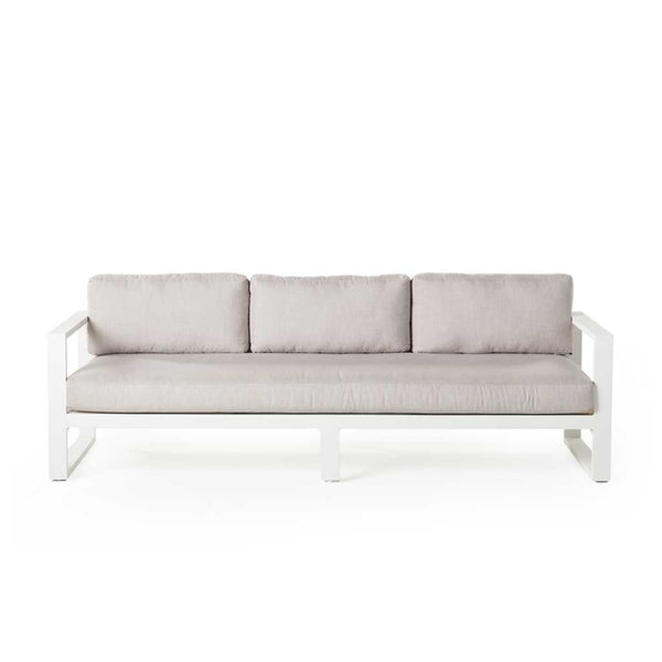 Belvedere Sofa in White Aluminum