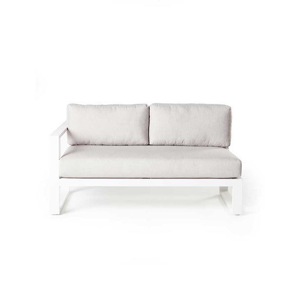 Belvedere Sectional Right Arm in White Aluminum
