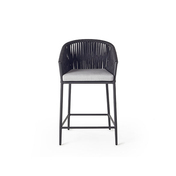 Olema Counter Chair in Charcoal Aluminum