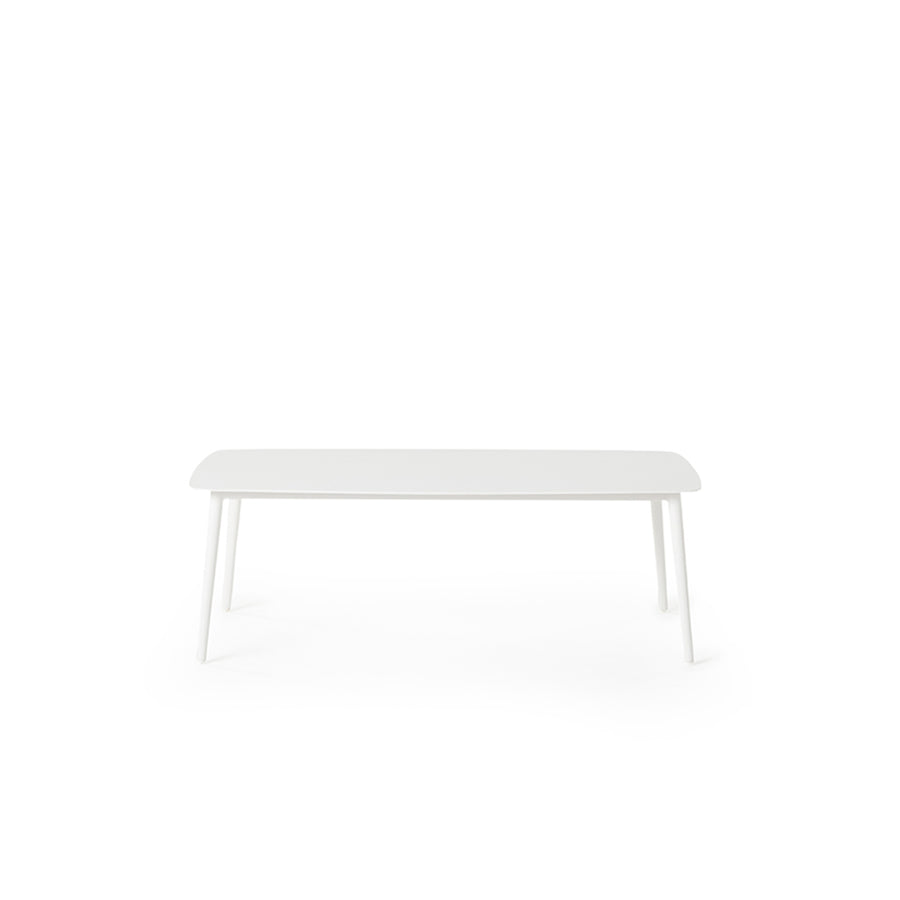 Olema Coffee Table in White Aluminum