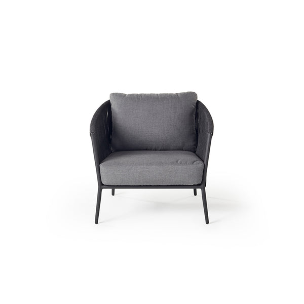 Olema Lounge Chair in Charcoal Aluminum
