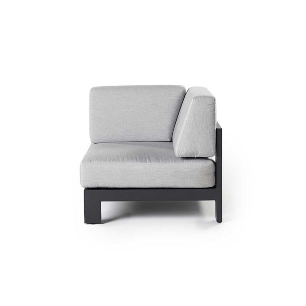 Tiburon Sectional Corner Chair in Charcoal Aluminum
