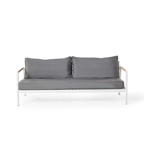 Pasadena Sofa in White Aluminum